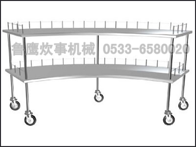 不锈钢扇形器械台车